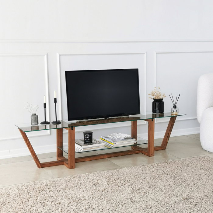 Hanah Home Soporte de TV Amalfi - Walnut Hanah Home Soporte de TV Amalfi - Walnut